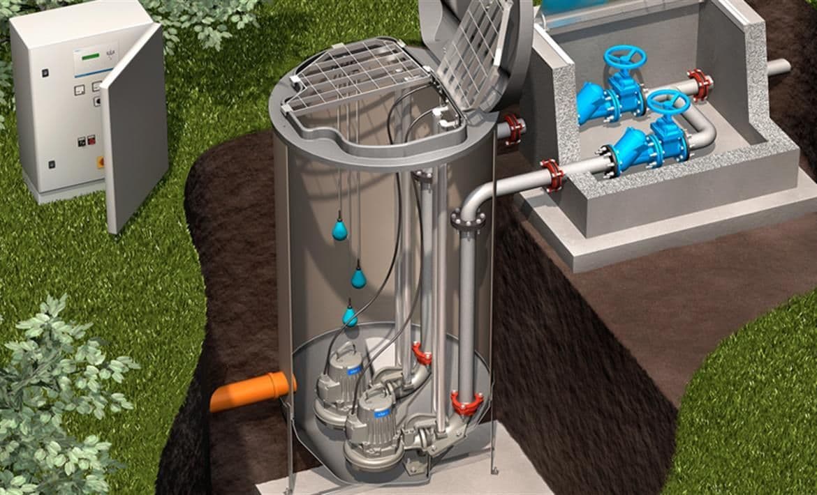 Packaged pumping station installation