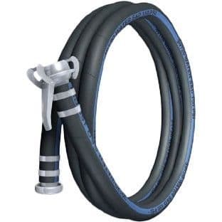 8 Inch Wire Armoured Suction Hose c/w Bauer Type Coupling