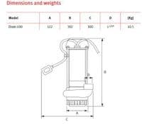 ESPA Drain 100 Submersible Dirty Water Pump