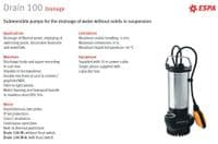 ESPA Drain 100 Submersible Dirty Water Pump