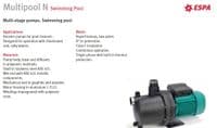 ESPA Multipool N High Pressure Swimming Pool Pump