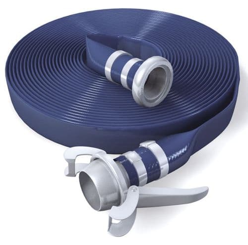 Layflat Hose with Bauer Type Quick Release Lever Lock Couplings