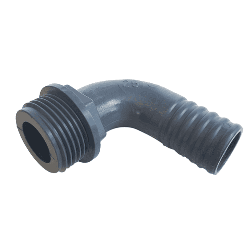 Male Plastic Elbow Hose Tail