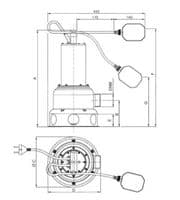 Nocchi Pentair Priox 2 Inch Sewage Pump - Priox 420-11, Priox 460-13, Priox 600-13, Priox 800-18
