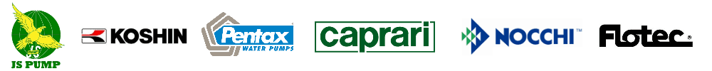 Pump Brands we sell - JS Pump, Koshin, Pentax water pumps, Caprari, Nocchi, Flotec