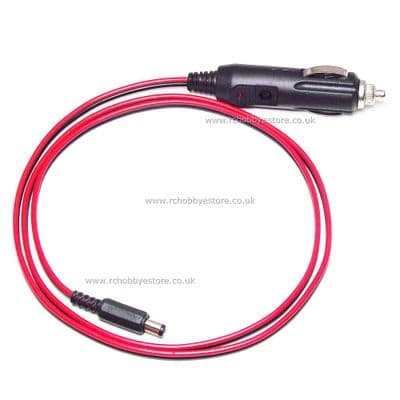 12V 5A Car Charger Lead (5.5mm x 2.1 plug). 2m lead