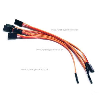 5 Pack JR servo extension Lead 15cm Male - Male