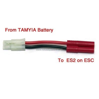 Adapter Cable - Male Tamiya to ES2 (Tamiya battery to ES2 on ESC)