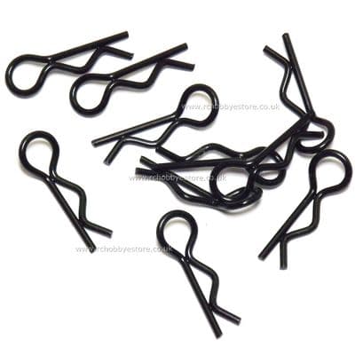 HSP 02053 Black Body clips to suit 1/10 Scale models 8pcs.