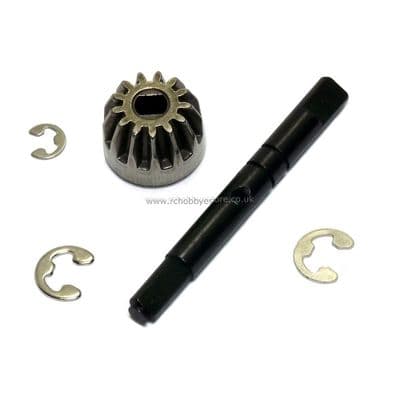 HSP 03015 Drive Pinion Gear + Shaft + E-clips for XSTR Buggy, Brontosaurus etc.
