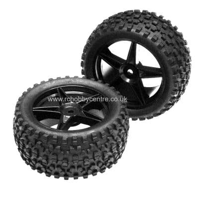 HSP 06026BK Rear 1:10 Buggy Wheels and Off-Road Tyres.