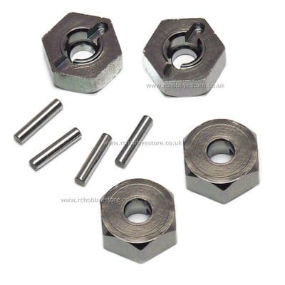 HSP 102042 Aluminium Wheel Hex 4P 1/10th 4WD R/C Upgrade Parts (Titanium)