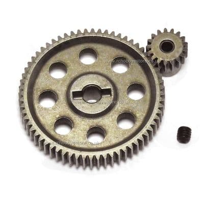 HSP 11184 & 11119 Gear Set in steel (64T & 17T) 1/10 Scale RC Car Buggy Truck