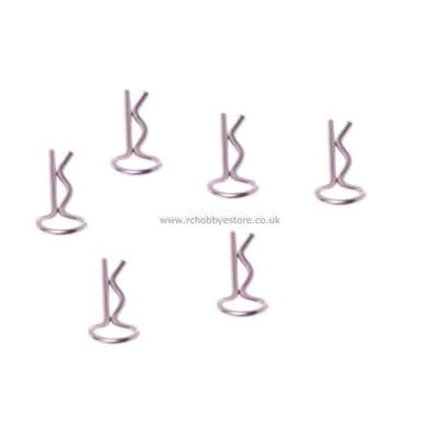 HSP 85734 Body Clips 1.5mm x 30mm 6 pcs Body Pins 1/8th scale