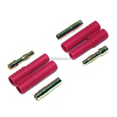 HSP ES2 4mm Gold Bullet Connector set