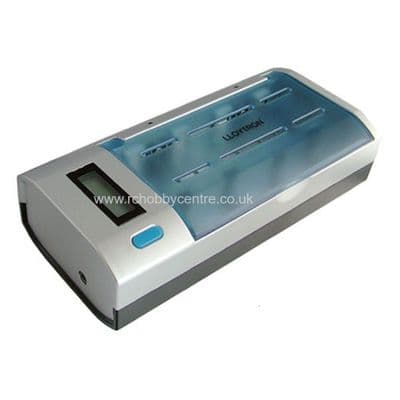 Lloytron Intelligent NiMh Battery Charger with LCD display and rapid charging.