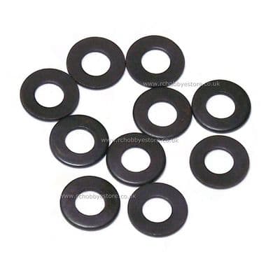 M4 Flat Washer in black - Various pack sizes
