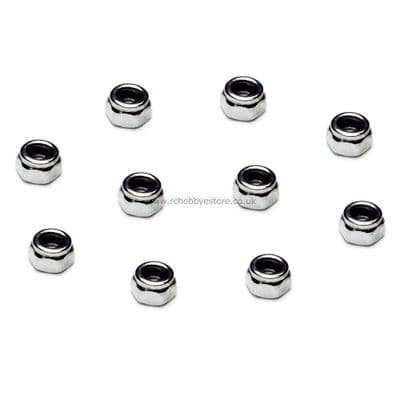 M4 Wheel Nut (Chrome colour) Pack 8 02055 for 1/16 / 1/10th Scale
