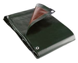 22m X 25m - 250gsm Brown/Green Tarpaulin