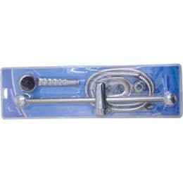 Chrome shower kit with riser bar