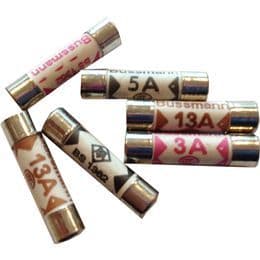 Mixed mains plug fuses