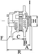 Alternator Replaces Yanmar 129772-77200 55 Amp 2GM 4JH2E