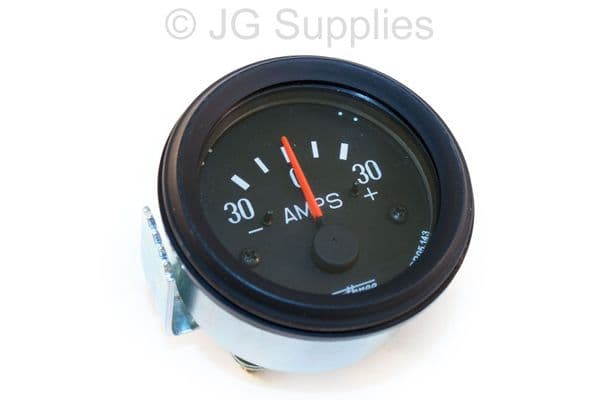 Ammeter Amp Meter 52mm 30-0-30 Black Bezel Gauge