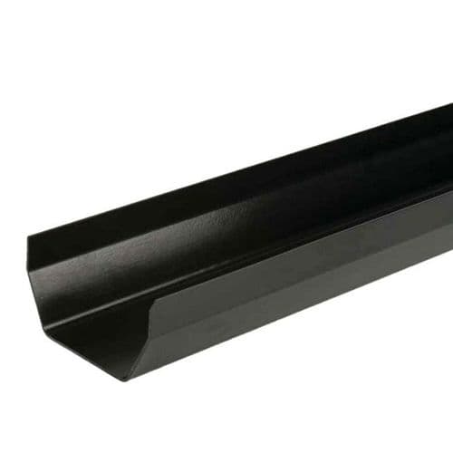 114mm Square Gutter Black