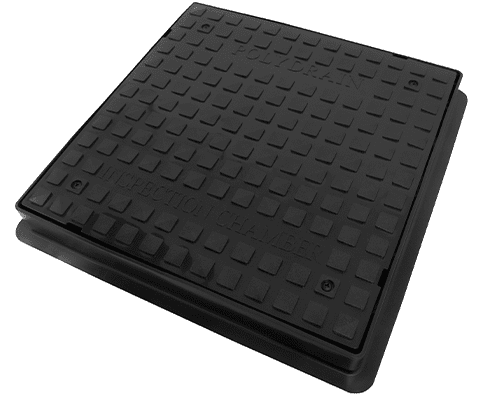 470mm Square Plastic Cover & Frame W/ Reducing Ring 350mm (MCCRPLSQ)