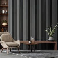 Acoustic Wall Panel - Jet Black Oak 2400mm x 600mm x 21mm