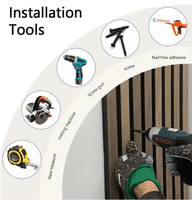 Acoustic Wall Panel - Jet Black Oak 2400mm x 600mm x 21mm