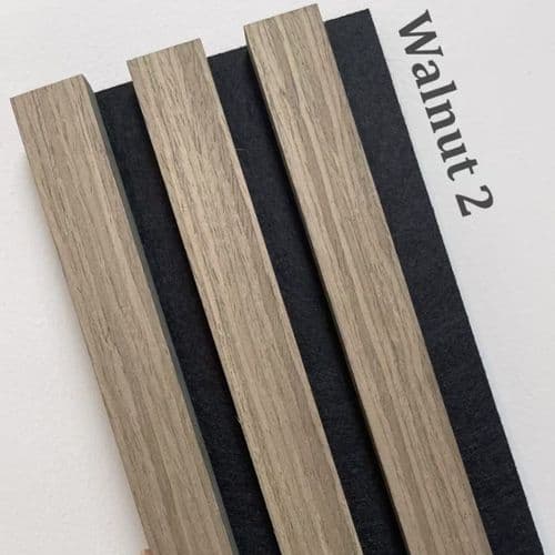Acoustic Wall Panel - Walnut 2400mm x 600mm x 21mm