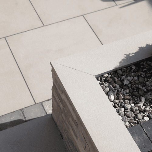 Cava Quartz Lucenta Porcelain Edging/border Tile 900x200x20mm  Light Grey