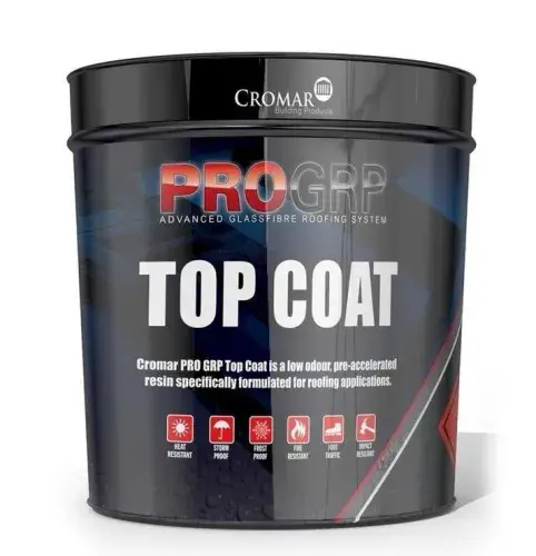 Cromar PRO 25 GRP Dark Grey Fire Retardant Top Coat - 10kg