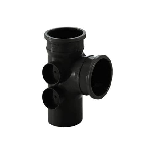 EKO 92.5° Double Socket Junction - Push Fit Soil 110mm (EDSBR925B)