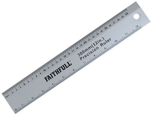 Faithfull Aluminium Rule 300mm (12")