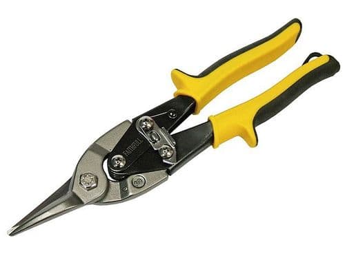 Faithfull Compound Aviation Snips-Yellow Straight Cut
