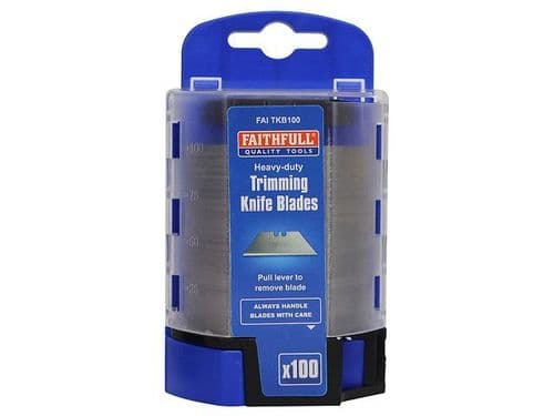 Faithfull Heavy-Duty Trimming Knife Blades (100 Pc)