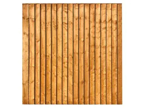 Feather Edge Fence Panel Five Bar Fully Framed (Dipped Golden)