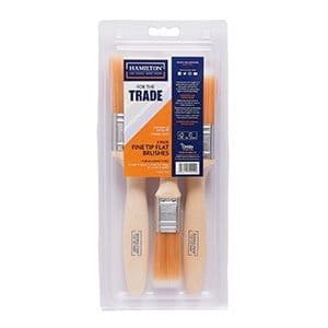 For The Trade Fine Tip Flat Brushes – 3 Pack
