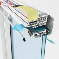 Keylite Centre Pivot Roof Window White Finish Hi-Therm glass 550x980mm