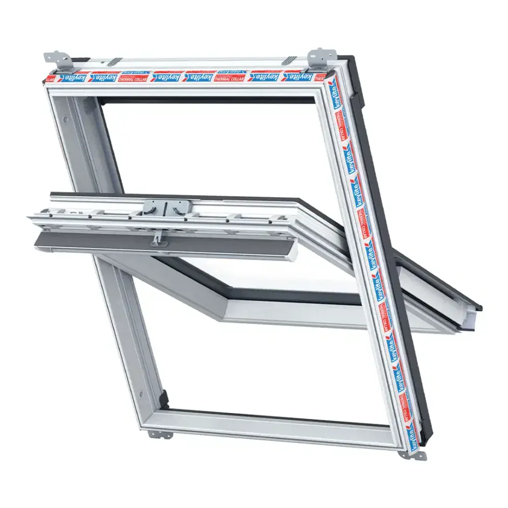 Keylite Centre Pivot Roof Window White Finish Hi-Therm glass 780x980mm