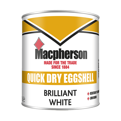Macpherson Quick Dry Eggshell Brilliant White 1 Ltr