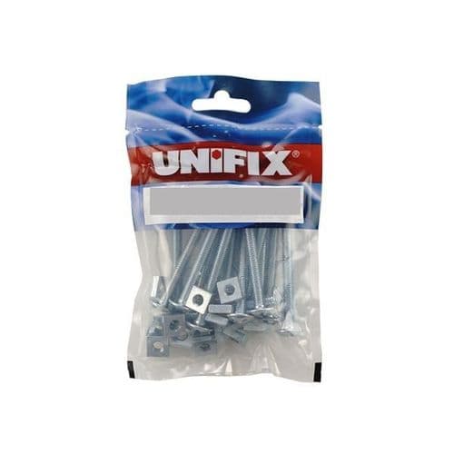 Mushroom Head Roofing Bolts and Nuts BZP - M6 x 50 (Bag of 25) (UB3421)