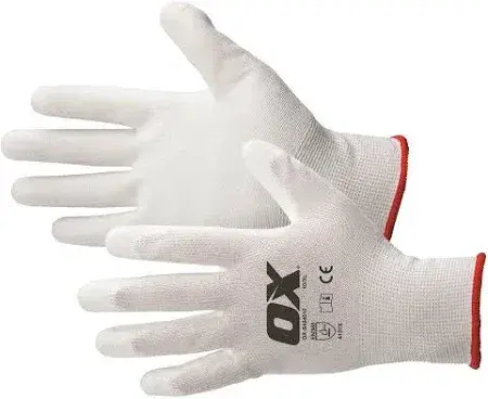 OX PU Flex Decorators Glove (White) Extra Large (OX-S484510)