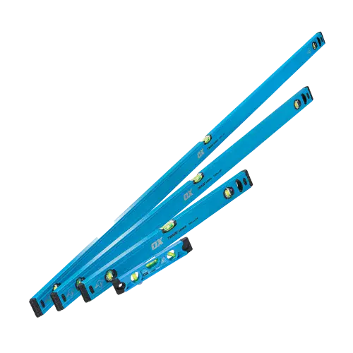 OX Trade 4 Piece Level Set – Includes 600mm, 1200mm, 1800mm & Torpedo Levels (OX-T500404)