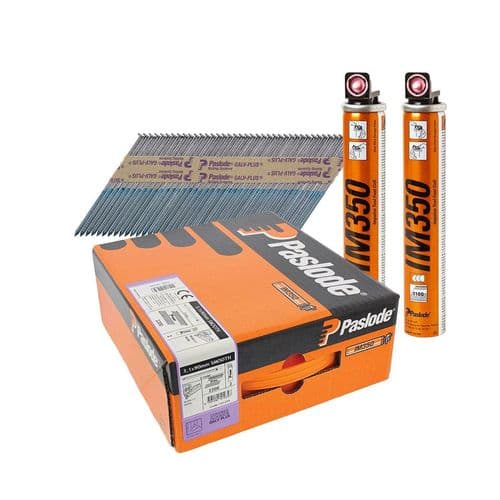 Paslode 3.1 x 90mm Galv-Plus® Smooth Nail IM350 (2000 Qty & 2 Fuel Cells)