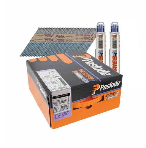 Paslode 3.1 x 90mm Galv-Plus® Smooth Nail IM360 (2000 Qty & 2 Fuel Cells)