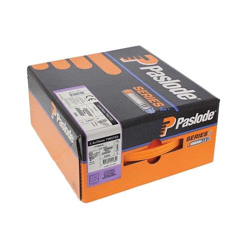 Paslode PPN35Ci Nails & Fuel Cells Trade Pack - Twist Shank - Electro Galvanised - 3.4 x 35/2CFC (PA