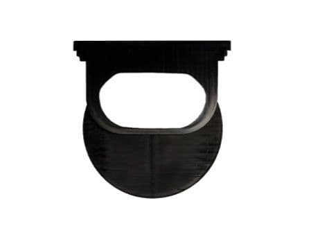 Polyflow A15 Drain Channel End Cap Drainage Outlet Black Plastic